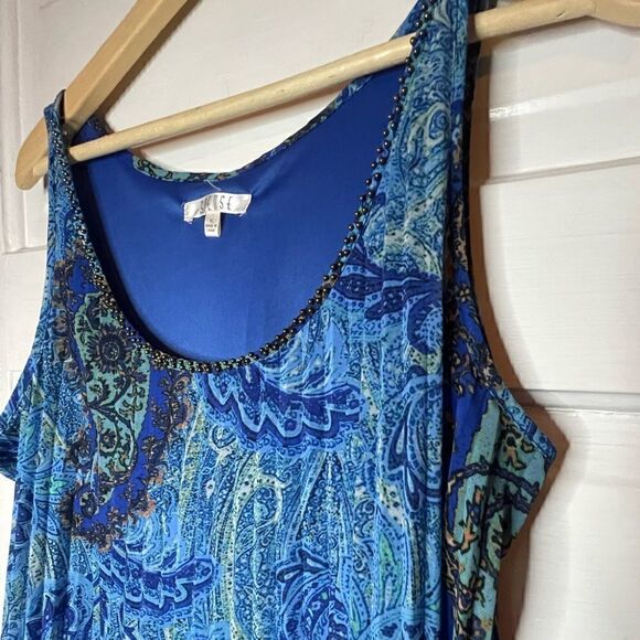 Spense Accordian Style Sleeveless Handkerchief Dress - Picture 6 of 12